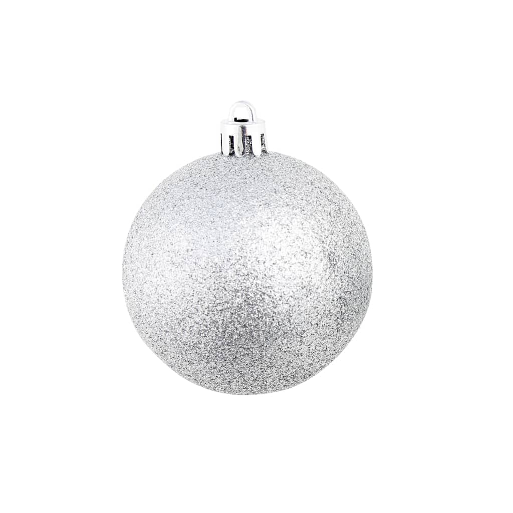 100-delige Kerstballenset 3/4/6 cm zilverkleurig