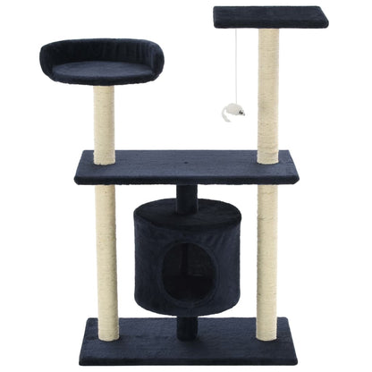 Cat scratching post with sisal scratching posts 95 cm dark blue