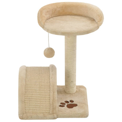 Cat scratching post with sisal scratching post 40 cm beige and brown