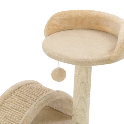 Cat scratching post with sisal scratching post 40 cm beige and brown