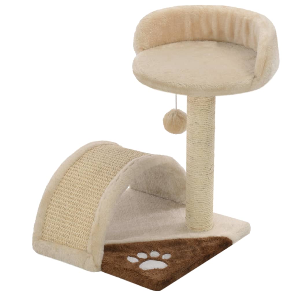 Cat scratching post with sisal scratching post 40 cm beige and brown