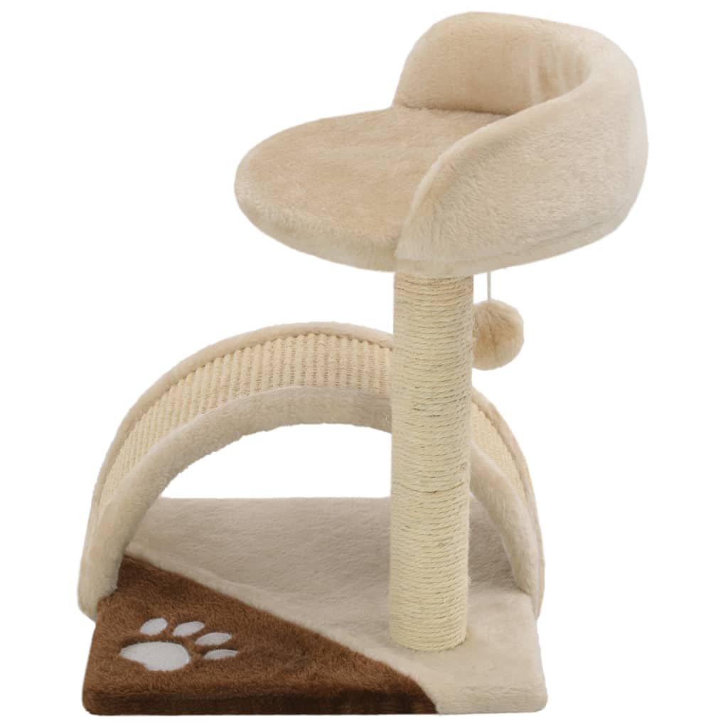 Cat scratching post with sisal scratching post 40 cm beige and brown