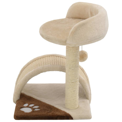 Cat scratching post with sisal scratching post 40 cm beige and brown