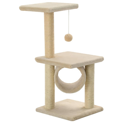 Cat scratching post with sisal scratching posts 65 cm beige