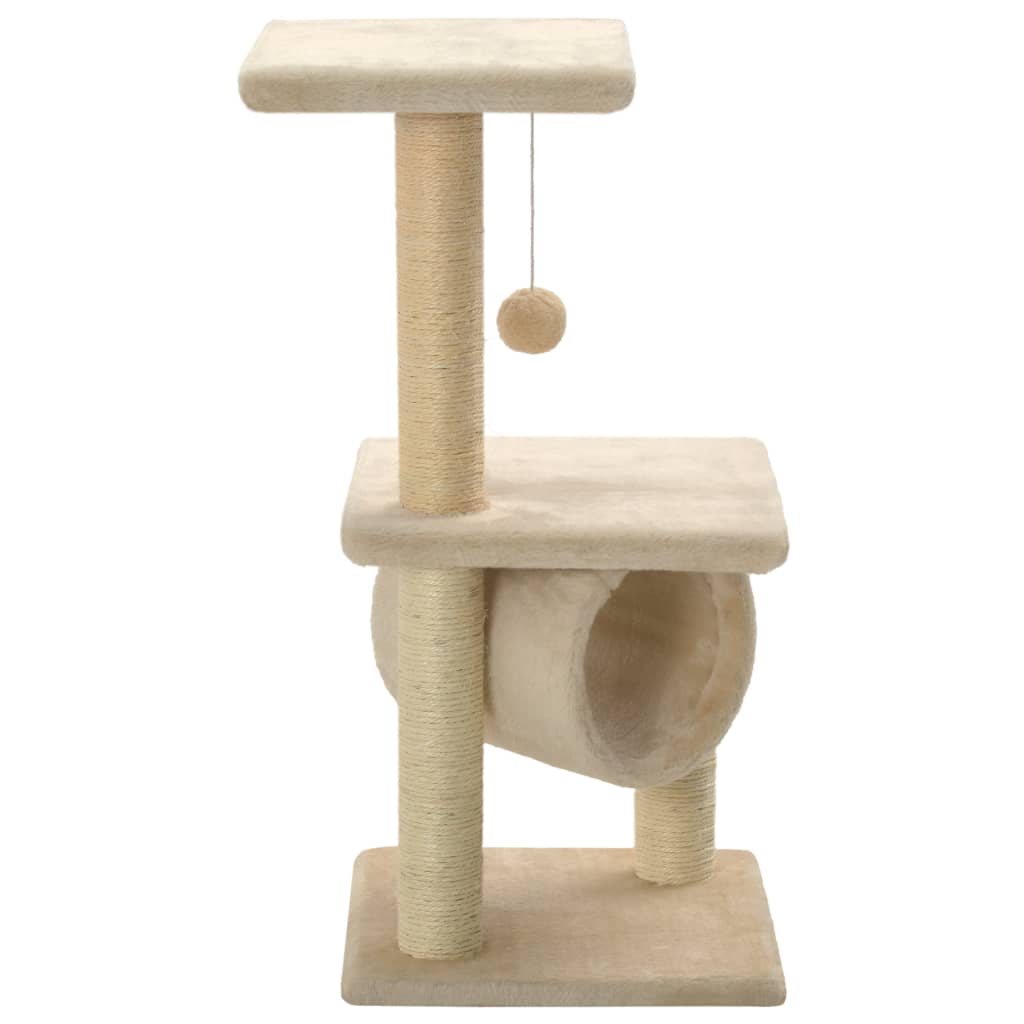 Cat scratching post with sisal scratching posts 65 cm beige