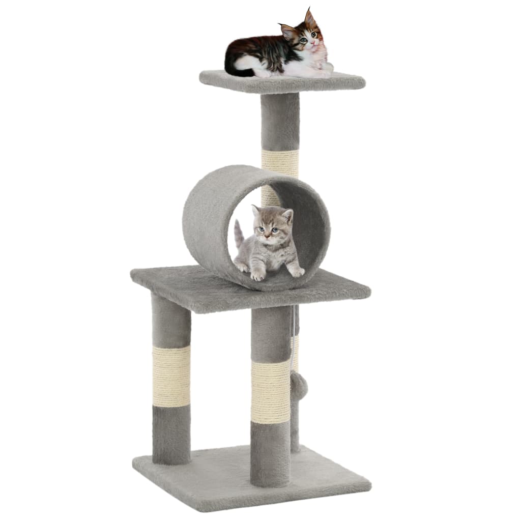 Cat scratching post with sisal scratching posts 65 cm gray