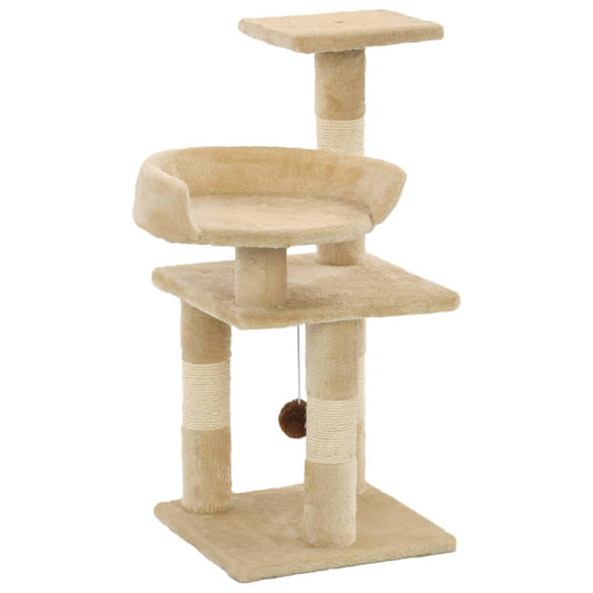 Cat scratching post with sisal scratching posts 65 cm beige