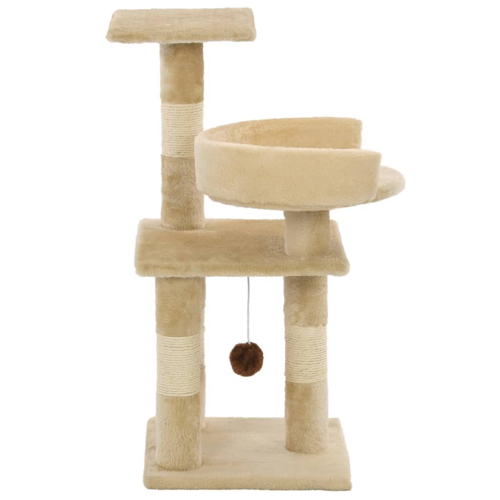 Cat scratching post with sisal scratching posts 65 cm beige