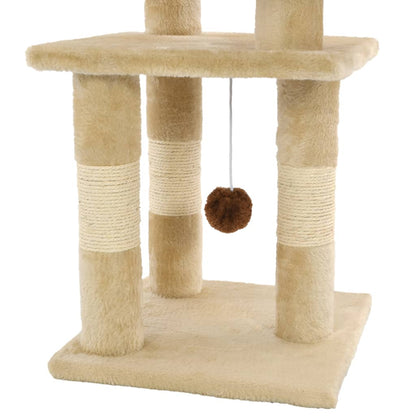 Cat scratching post with sisal scratching posts 65 cm beige