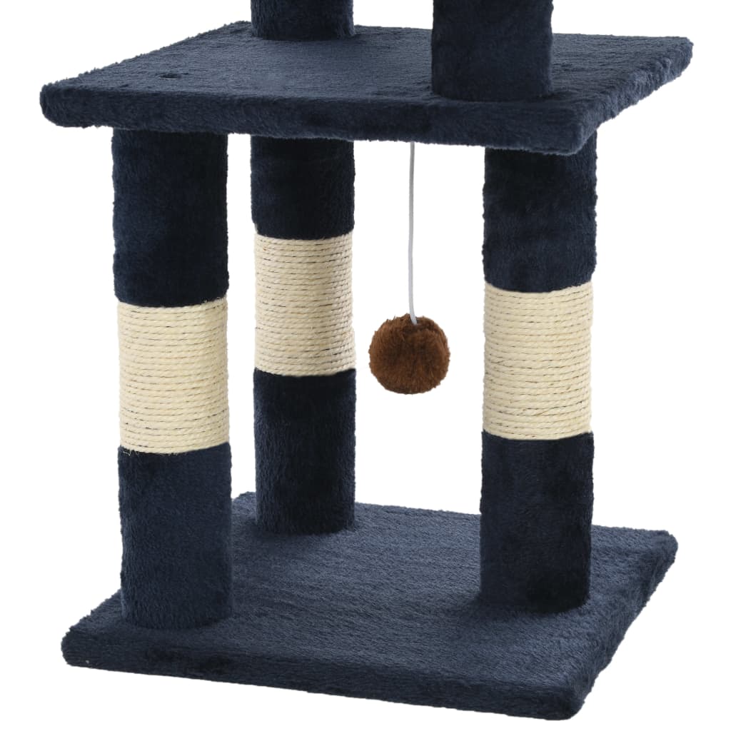 Cat scratching post with sisal scratching posts 65 cm blue