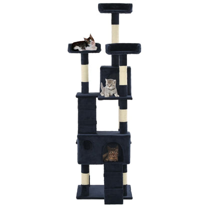 Cat scratching post with sisal scratching posts 170 cm blue