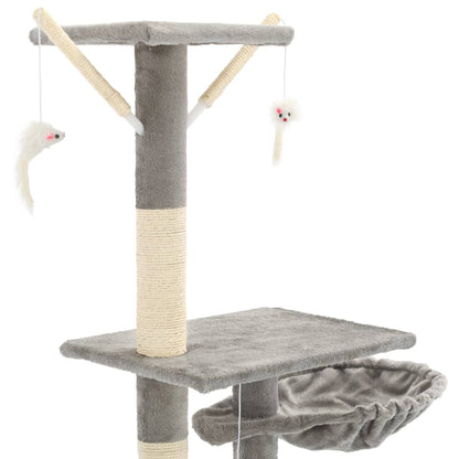 Cat scratching post with sisal scratching posts 230-250 cm gray