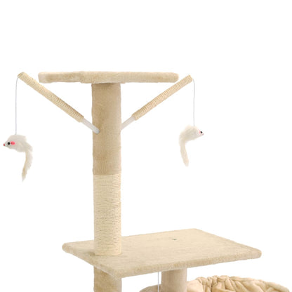 Cat scratching post with sisal scratching posts 230-250 cm beige