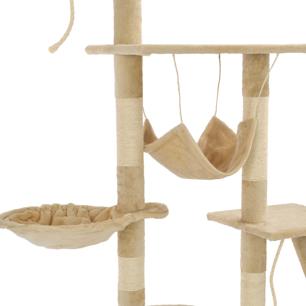 Cat scratching post with sisal scratching posts 230-250 cm beige