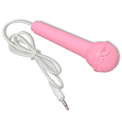 Speelgoedkeyboard met krukje/microfoon en 37 toetsen roze