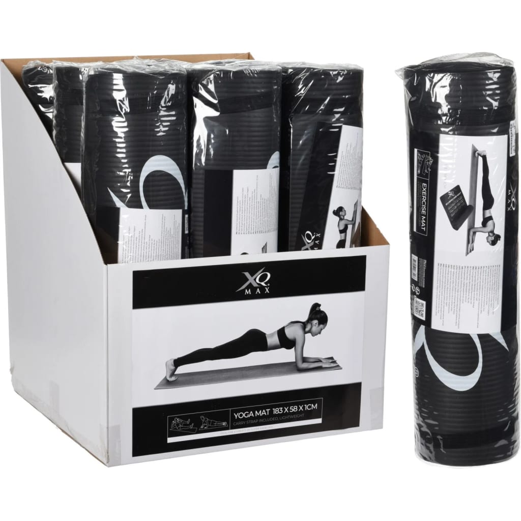 XQ Max Yogamat 183x58x1 cm zwart
