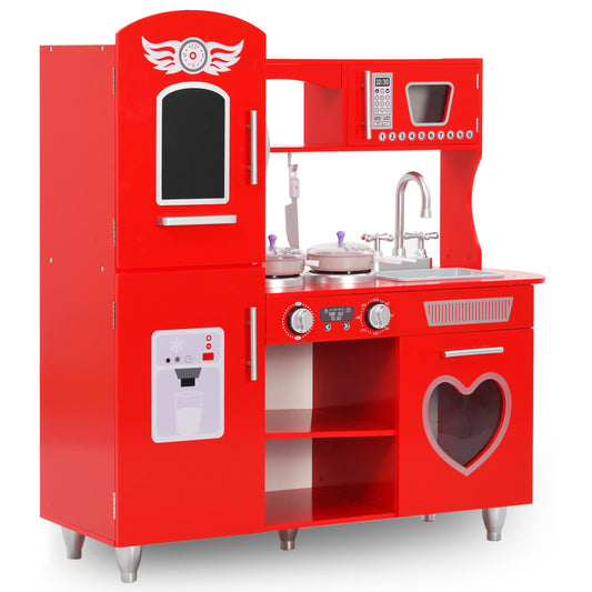 Children's play kitchen 84x31x89 cm MDF red