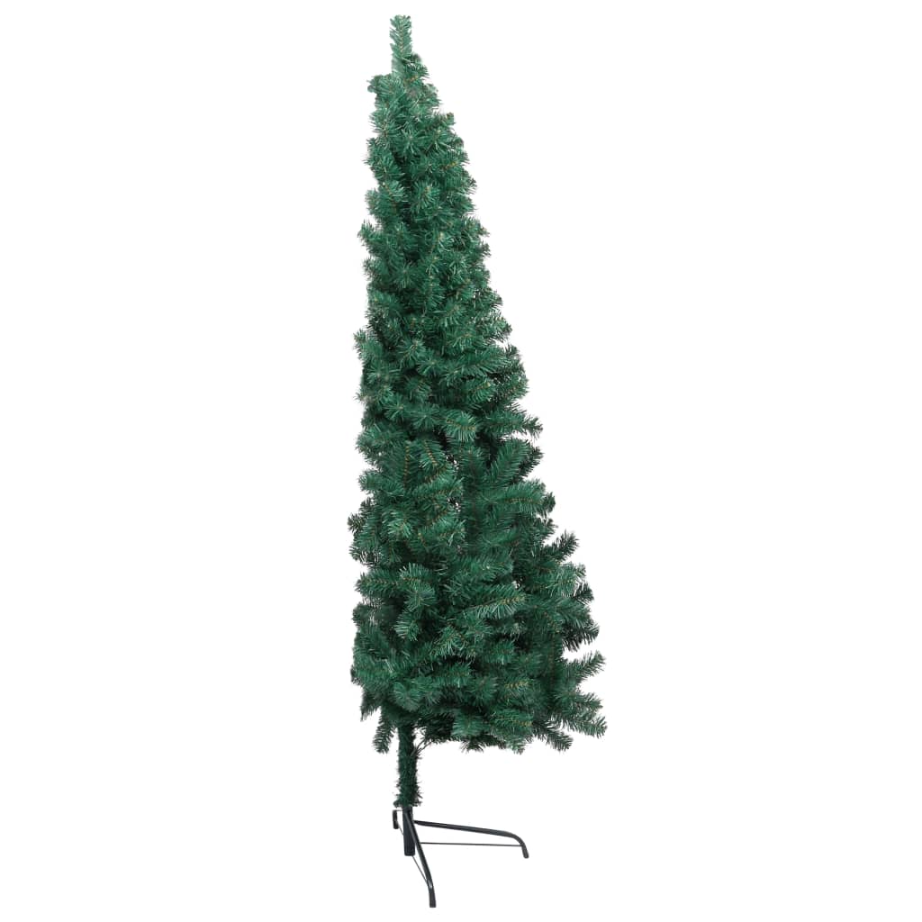 Kunstkerstboom met standaard half PVC groen