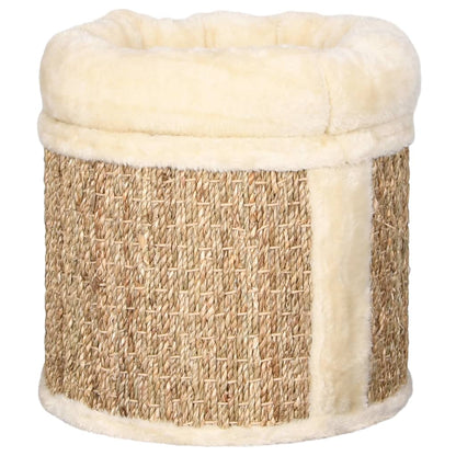 Cat house with luxury cushion 33 cm seagrass