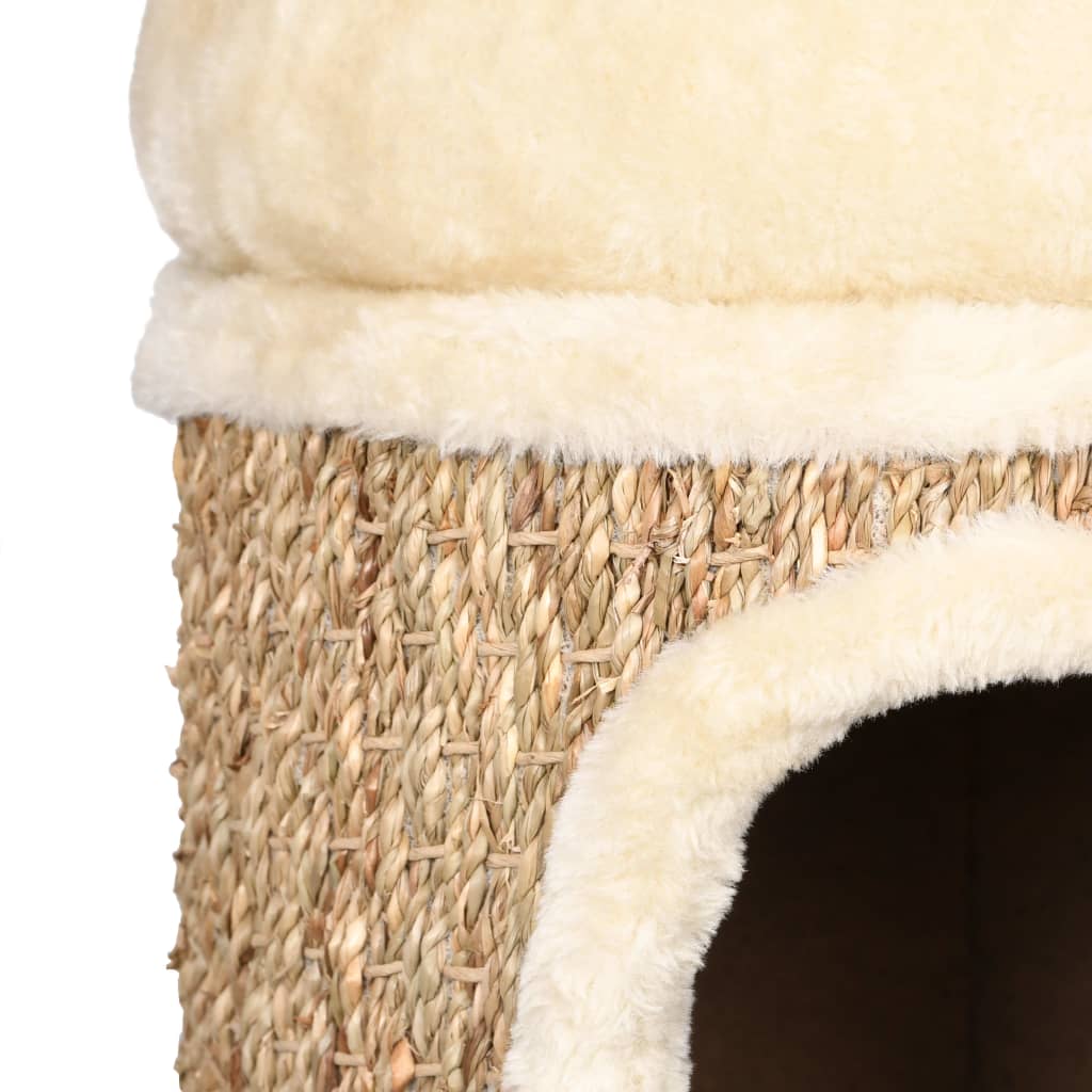 Cat house with luxury cushion 33 cm seagrass