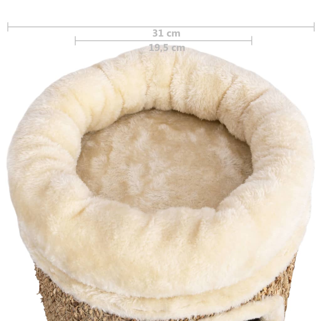 Cat house with luxury cushion 33 cm seagrass