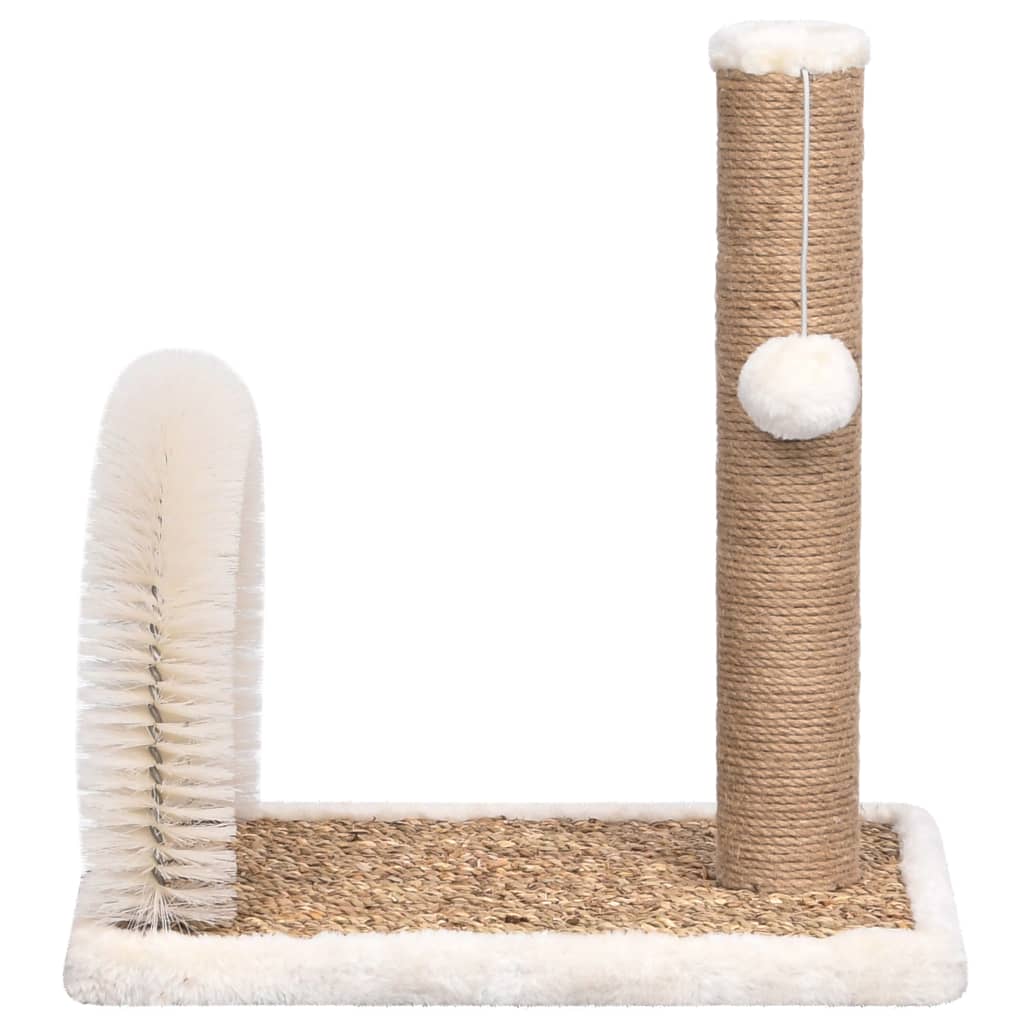 Cat scratching post with brush arch and scratching post