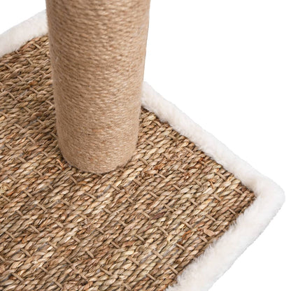 Cat scratching post with brush arch and scratching post