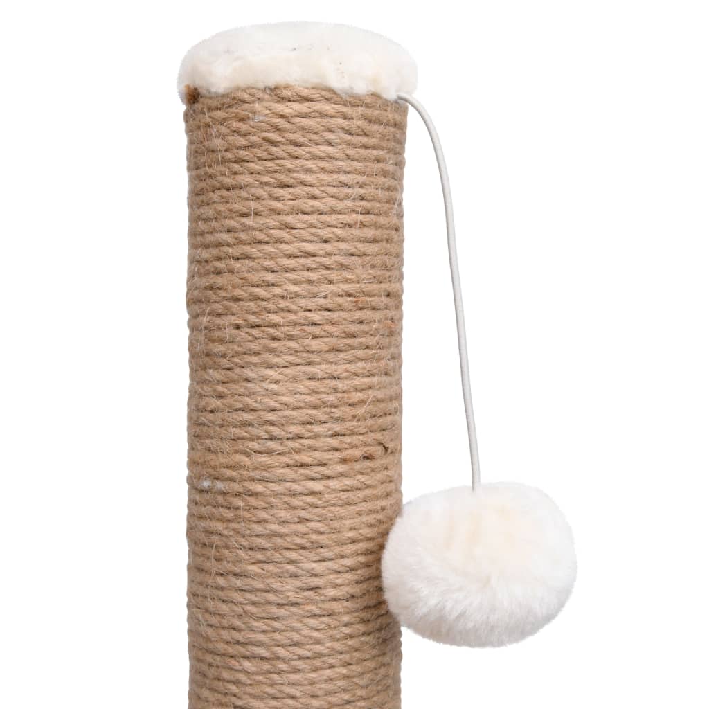 Cat scratching post with brush arch and scratching post