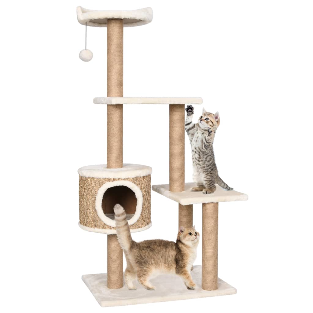 Cat furniture with scratching posts 123 cm seagrass