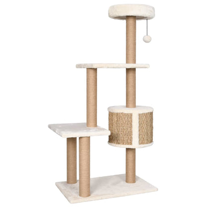 Cat furniture with scratching posts 123 cm seagrass