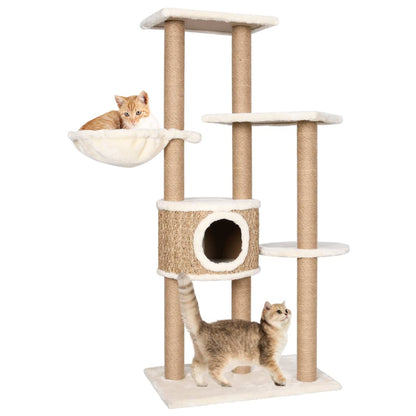 Cat furniture with scratching posts 126 cm seagrass
