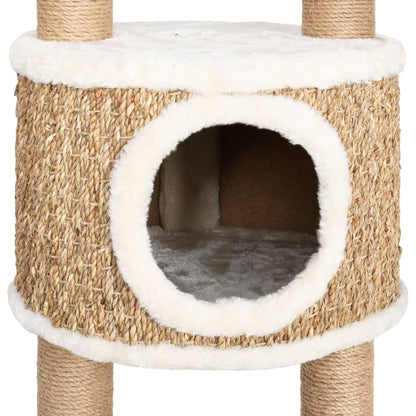Cat furniture with scratching posts 126 cm seagrass