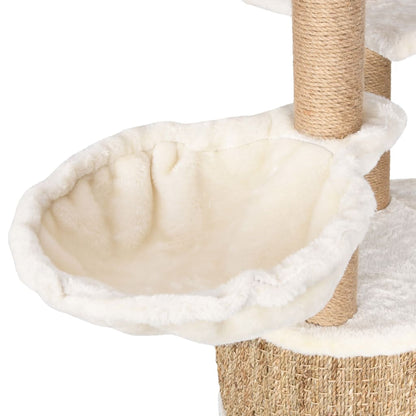 Cat furniture with scratching posts 126 cm seagrass
