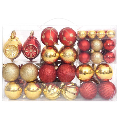 108-delige Kerstballenset goud en rood