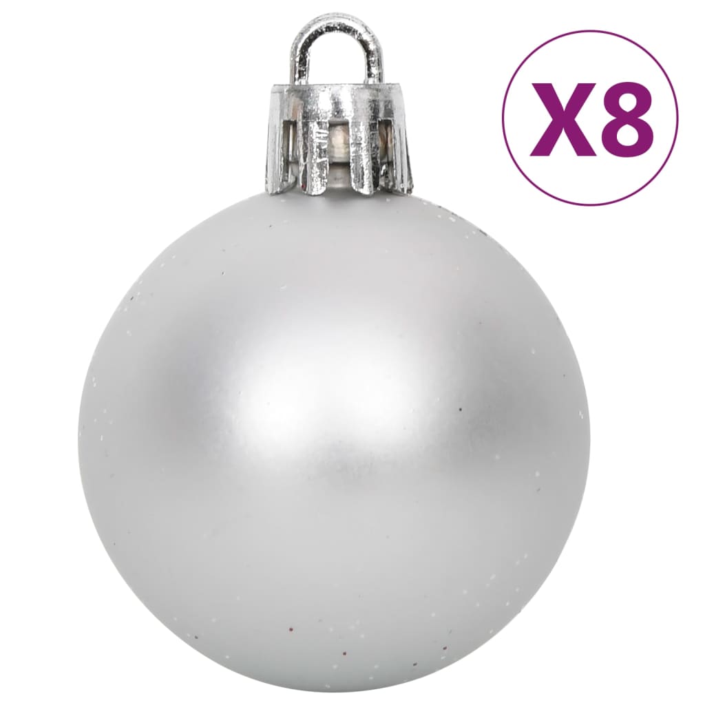 108-delige Kerstballenset zilver en wit