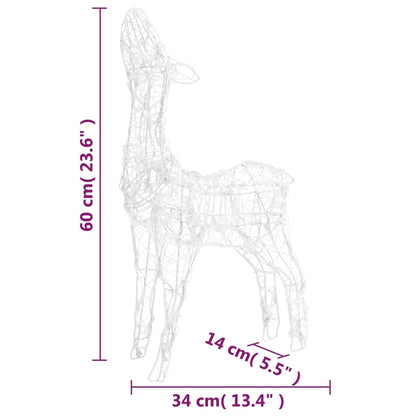 Christmas decoration reindeer family 160 LED multi-colored acrylic