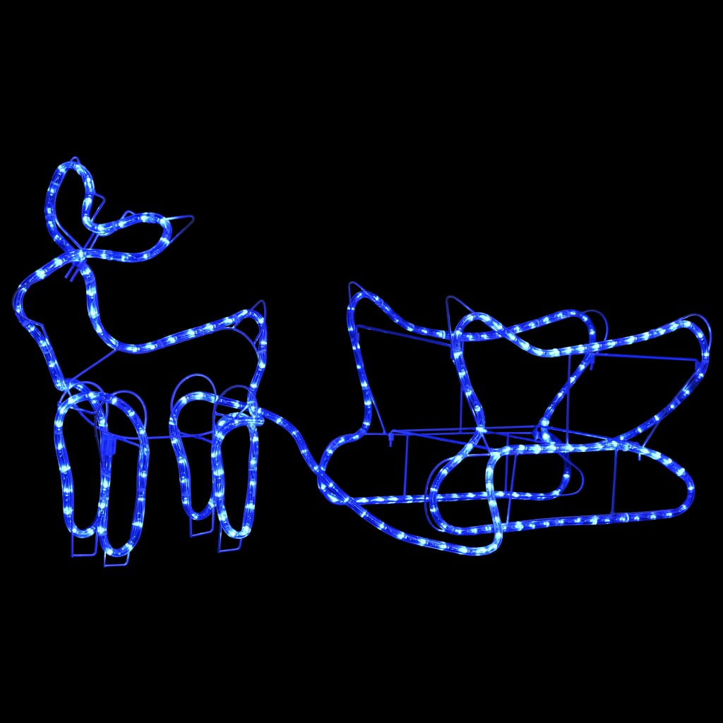 Outdoor Christmas decoration reindeer and sleigh 252 LEDs