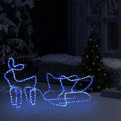 Outdoor Christmas decoration reindeer and sleigh 252 LEDs