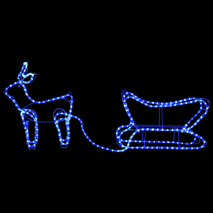 Outdoor Christmas decoration reindeer and sleigh 252 LEDs