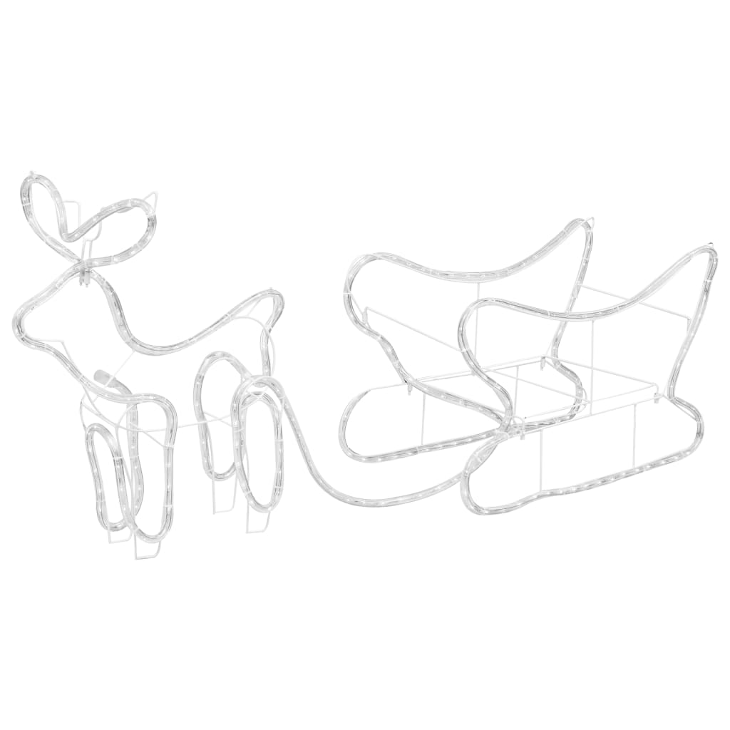 Outdoor Christmas decoration reindeer and sleigh 252 LEDs