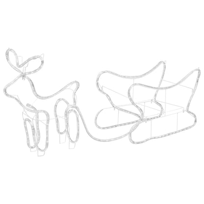 Outdoor Christmas decoration reindeer and sleigh 252 LEDs