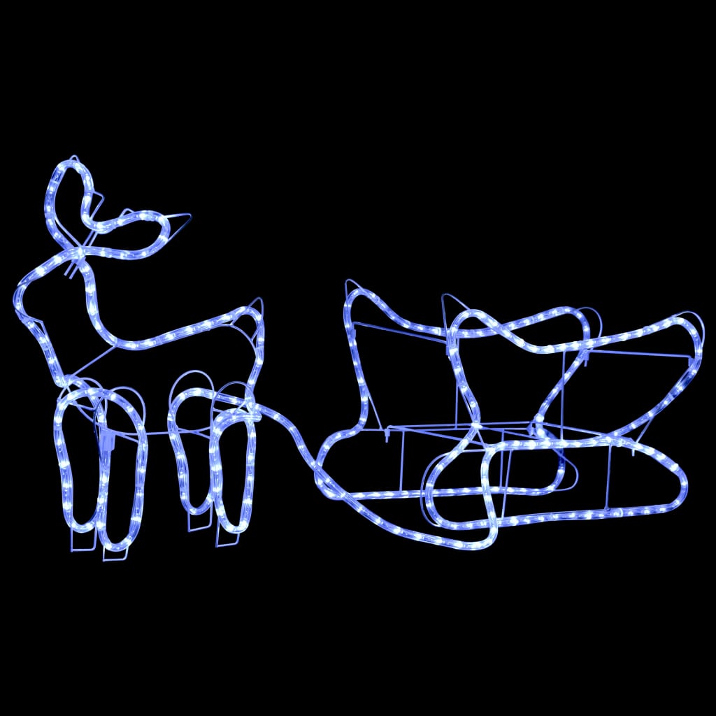 Outdoor Christmas decoration reindeer and sleigh 252 LEDs