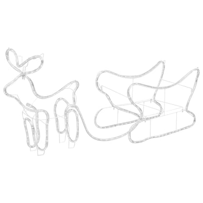 Outdoor Christmas decoration reindeer and sleigh 252 LEDs