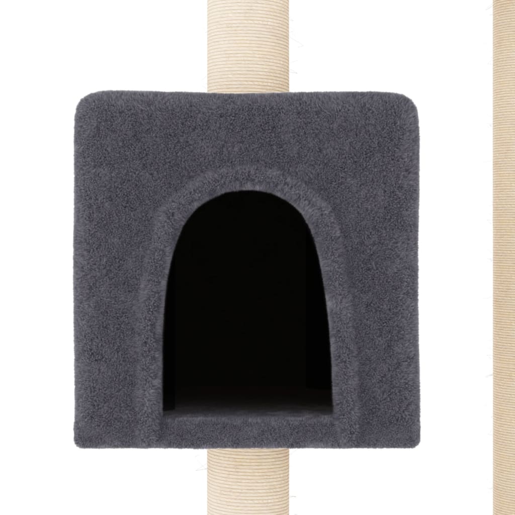 Cat scratching post with sisal scratching posts 104 cm dark gray