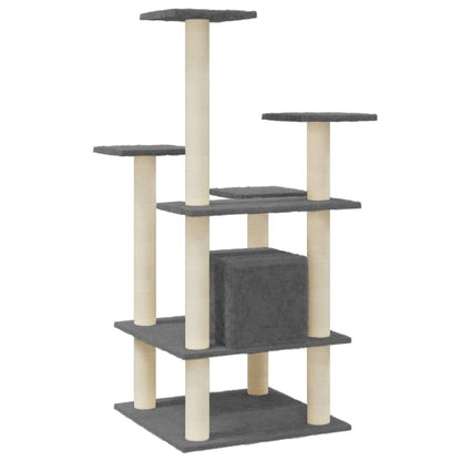 Cat scratching post with sisal scratching posts 110 cm dark gray
