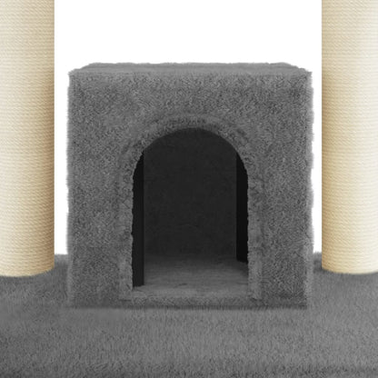 Cat scratching post with sisal scratching posts 110 cm dark gray