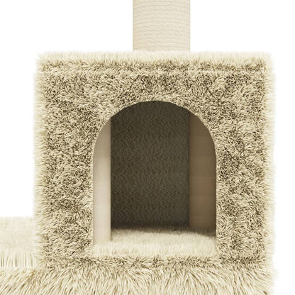 Cat furniture with sisal scratching posts 188 cm cream-colored