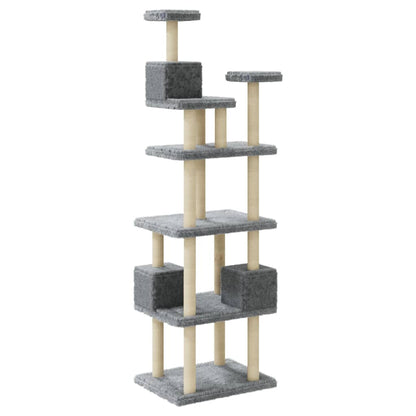 Cat furniture with sisal scratching posts 188 cm light gray