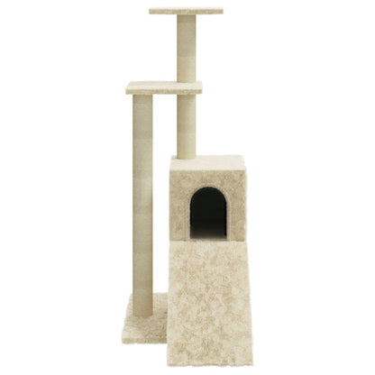 Cat furniture with sisal scratching posts 92 cm cream-colored