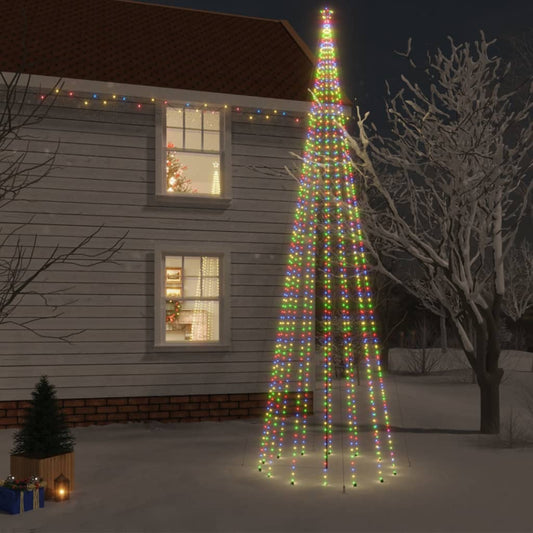 Christmas tree with ground spike 1134 LEDs multi-coloured 800 cm
